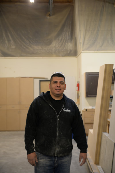 Custom kitchen detail at World Class Woodworking