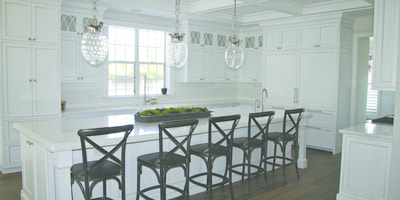 Refaced kitchen — stained door fronts
