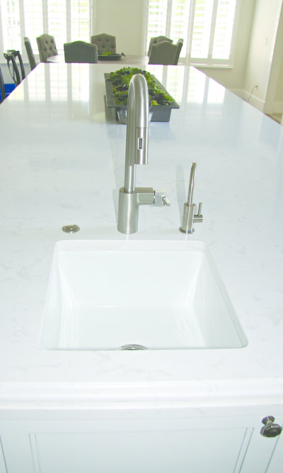 Refaced kitchen — slab door profile