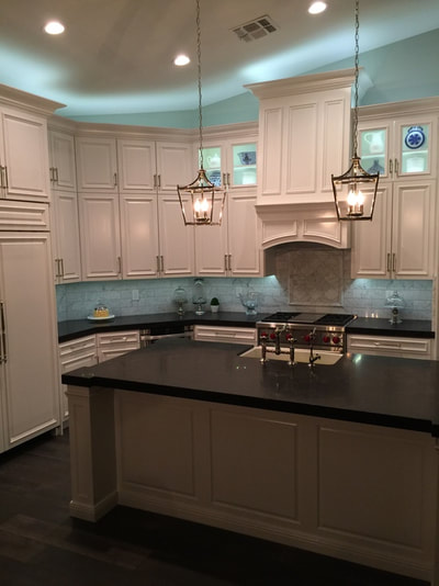 Refinished cabinet detail
